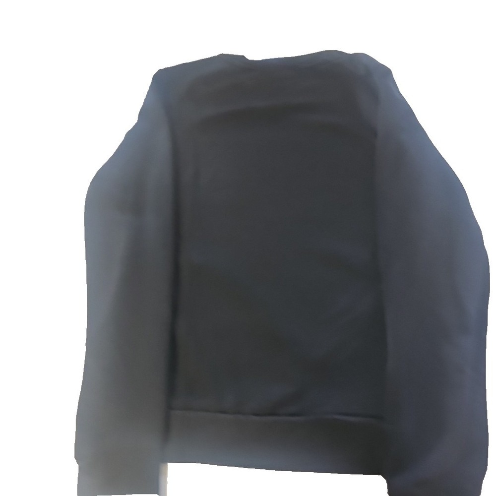 Adidas Women's Small Black Crewneck Sweatshirt White Logo Pullover - Picture 3 of 3